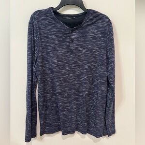 Marc Anthony Navy Henley Shirt